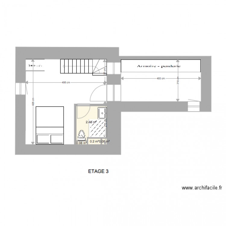 étage 3. Plan de 0 pièce et 0 m2