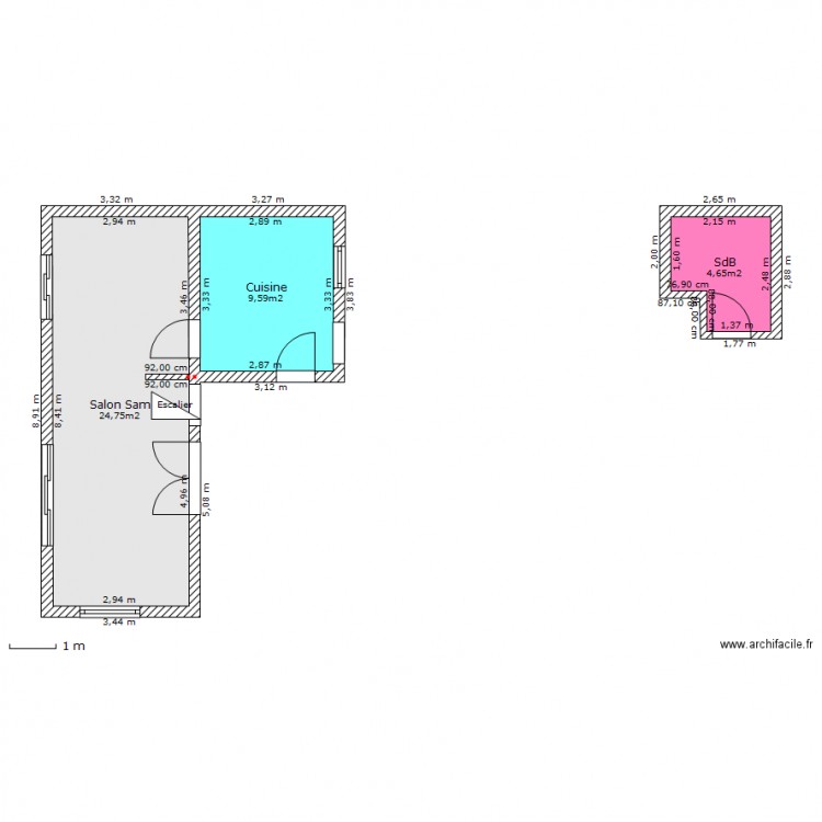 Plan partiel Maison NC. Plan de 0 pièce et 0 m2