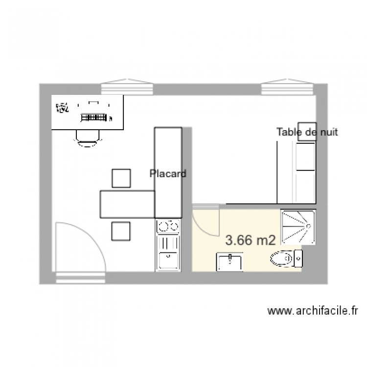 Appartement Amménagement 1. Plan de 0 pièce et 0 m2