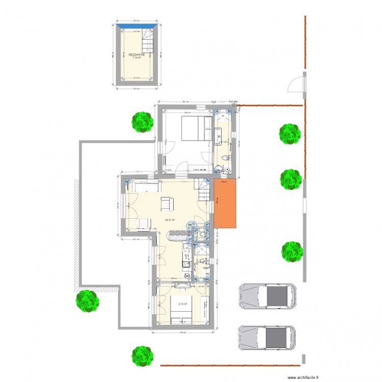 Plan petite maison Noirmoutier V3. Plan de 0 pièce et 0 m2