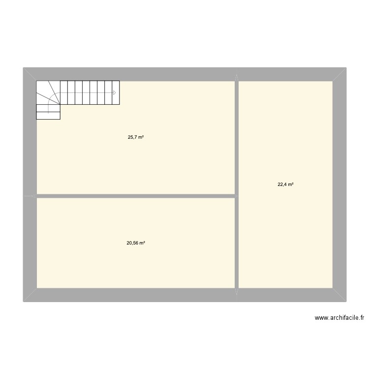 NewTac RDC 1. Plan de 3 pièces et 69 m2