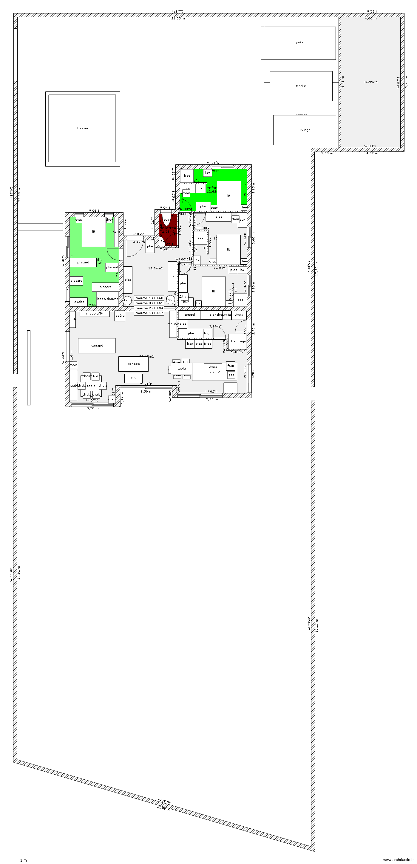 maison plan 3. Plan de 9 pièces et 177 m2