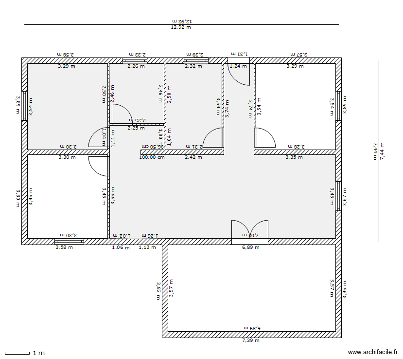Plan 5. Plan de 4 pièces et 65 m2