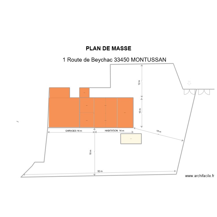 PLAN DE MASSE. Plan de 7 pièces et 247 m2