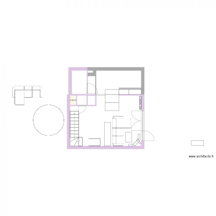 RDC Appartement. Plan de 0 pièce et 0 m2