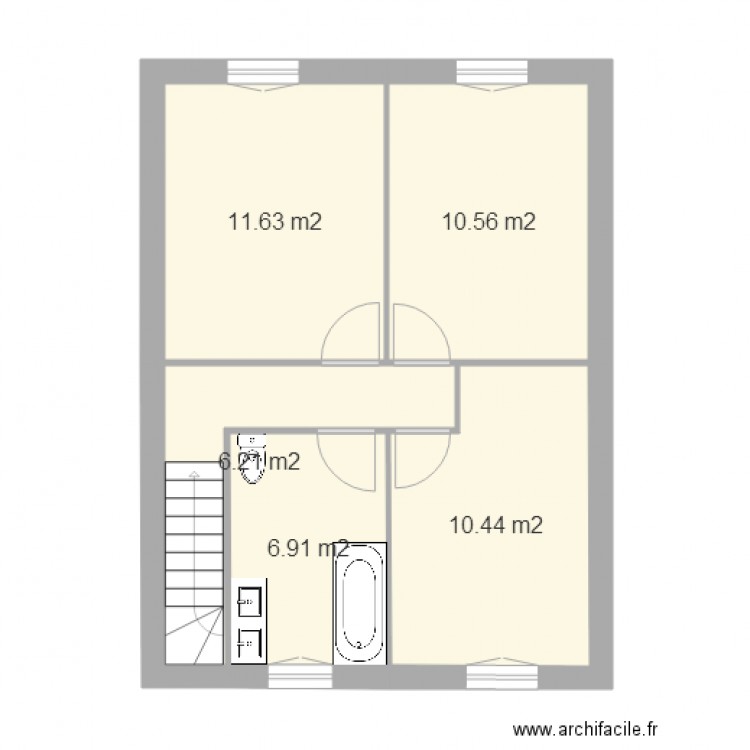 etage projet 4 v2. Plan de 0 pièce et 0 m2