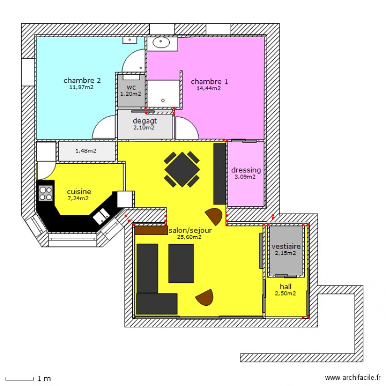 ortolan etage . Plan de 0 pièce et 0 m2