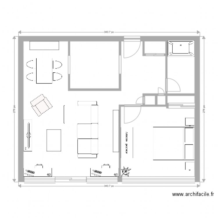 Appartement 2017. Plan de 0 pièce et 0 m2