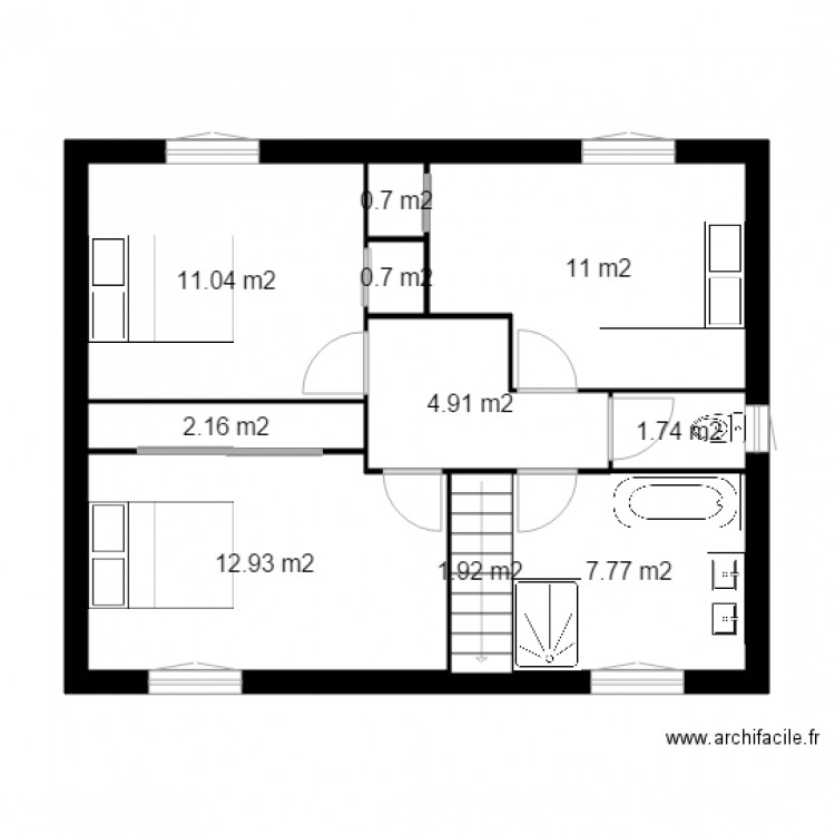 etage1. Plan de 0 pièce et 0 m2