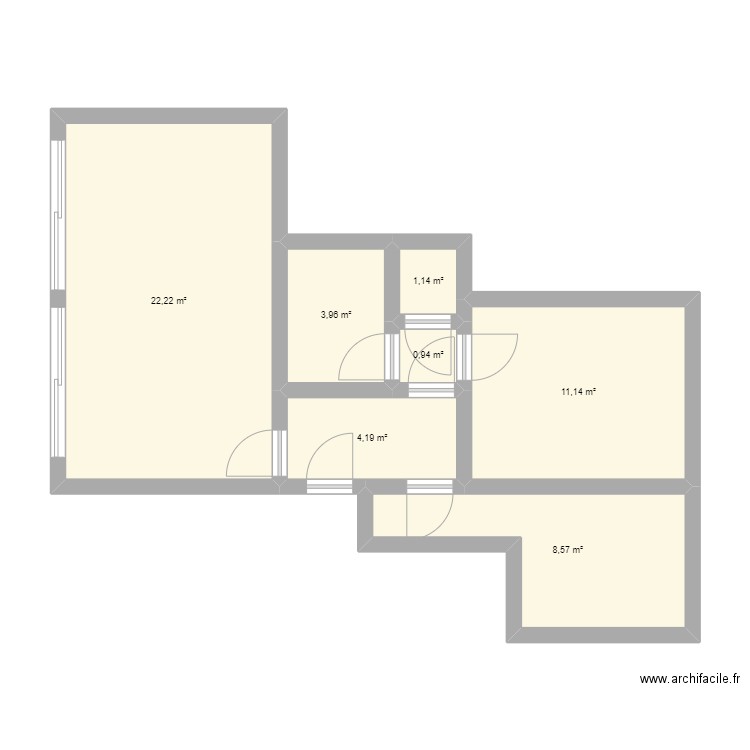 Appartement La Celle Saint Cloud . Plan de 7 pièces et 52 m2
