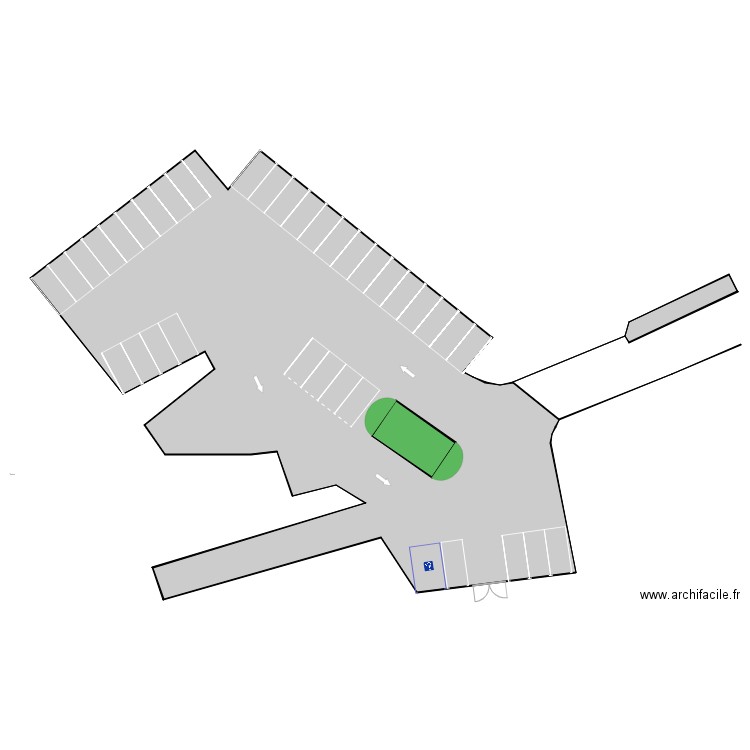 Stade Disonais. Plan de 3 pièces et 1573 m2