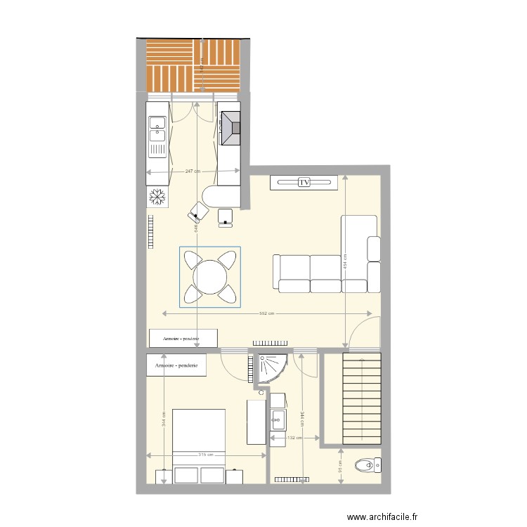 Appartement 9 Chauffours V1. Plan de 0 pièce et 0 m2