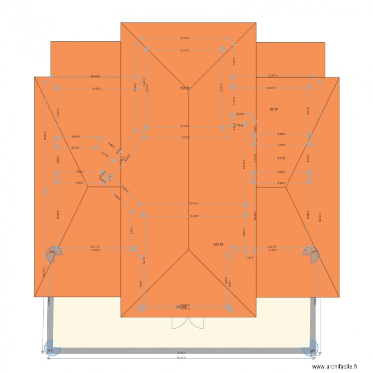 Mediterrane roof plan. Plan de 0 pièce et 0 m2
