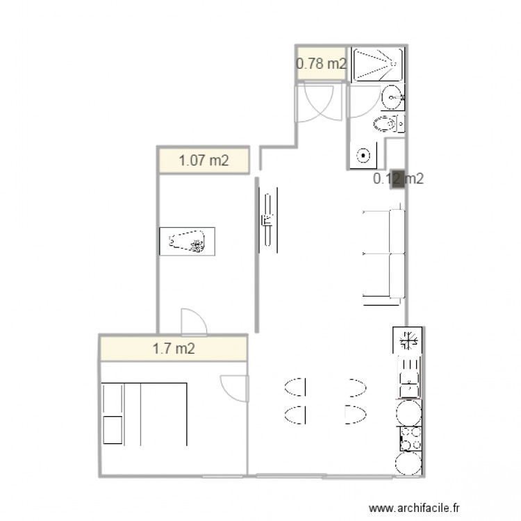 20150827 sdb entrée et cuisine veranda. Plan de 0 pièce et 0 m2