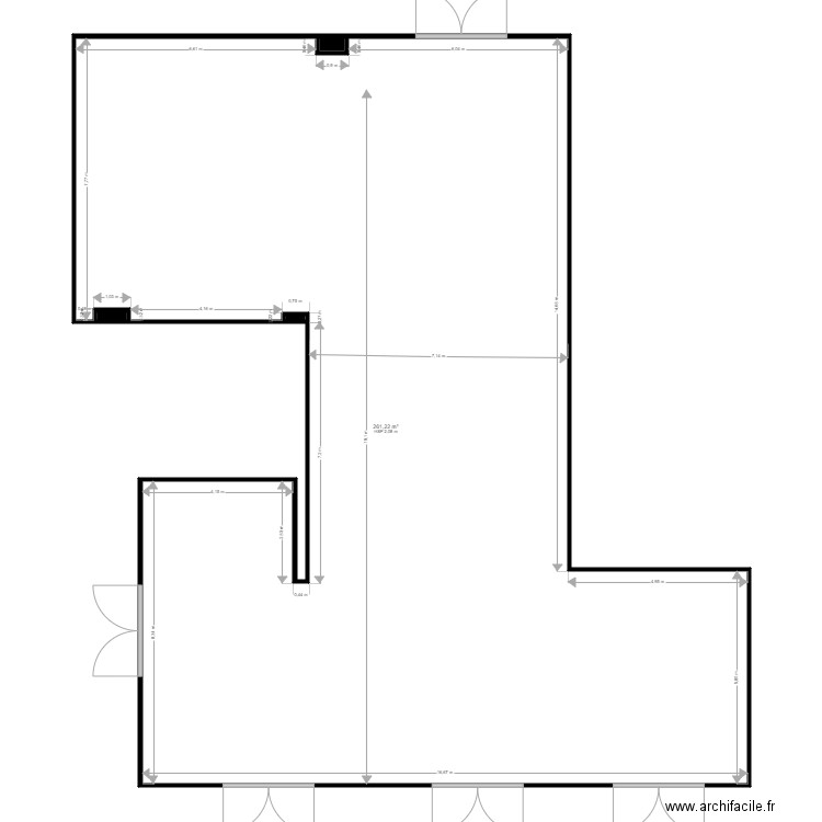 maabella showrom. Plan de 4 pièces et 262 m2