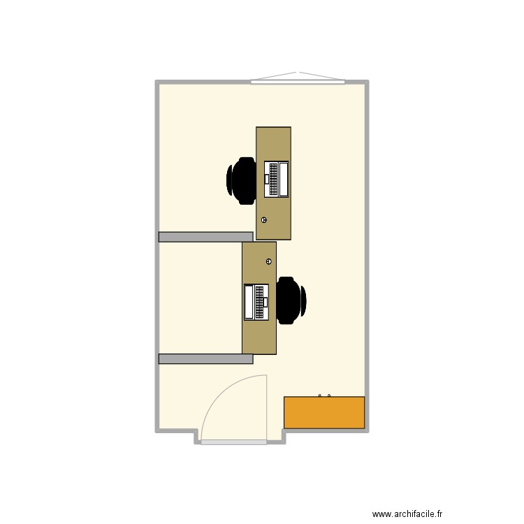 416-DSD-V1. Plan de 1 pièce et 11 m2