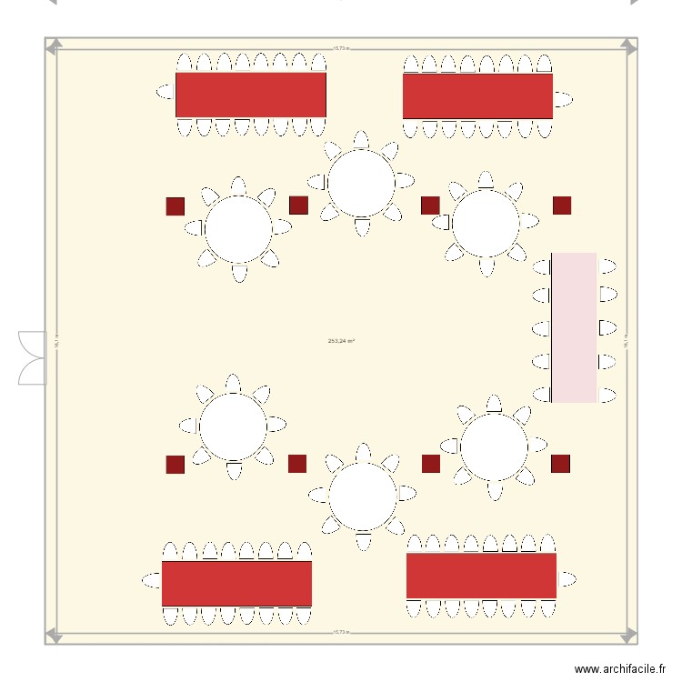 ELSA ET VINCENT 03 JUIN 2023 plan 3 TABLE RONDE. Plan de 1 pièce et 253 m2