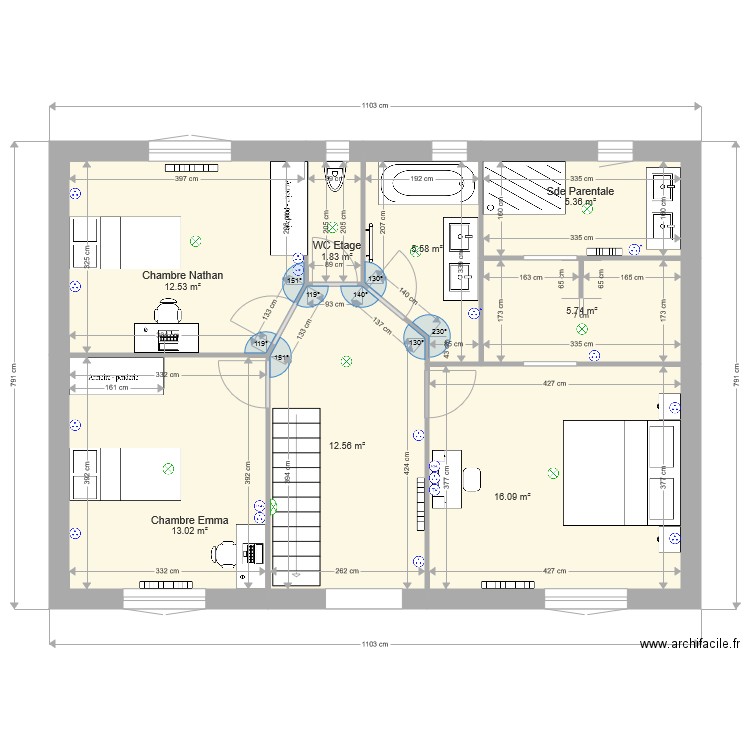 etage Amelio 2g. Plan de 0 pièce et 0 m2