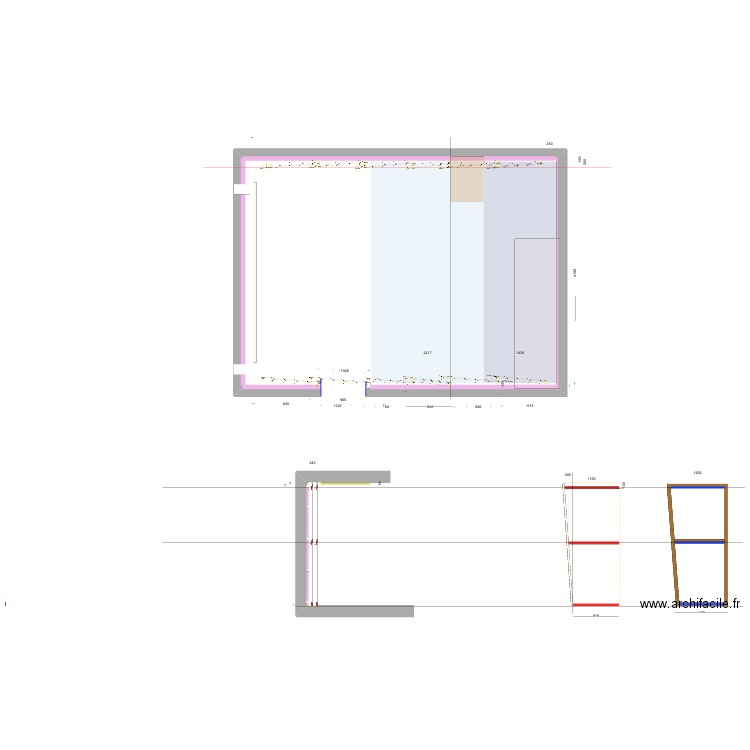 Cloison Oblique - x10 -V3. Plan de 0 pièce et 0 m2