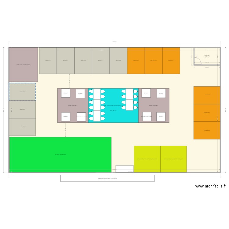 OLYMPIADES 2018. Plan de 2 pièces et 340 m2