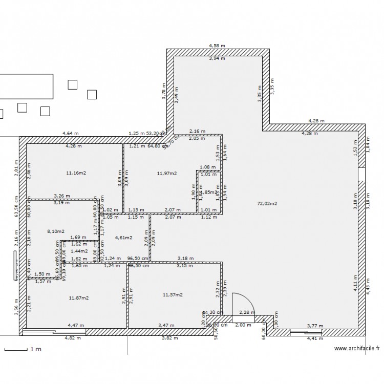 maison fabrice caballud 14m x 8m 2 terrasses. Plan de 0 pièce et 0 m2