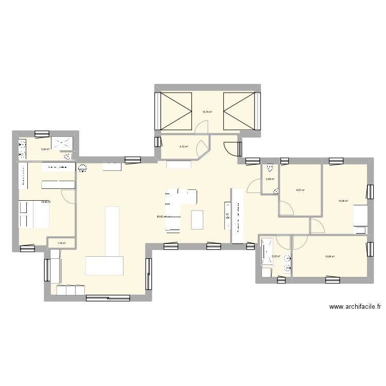 Maison_St_Seb_2. Plan de 11 pièces et 181 m2