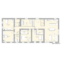 Plan de masse 2D rénovation meublé solution 01