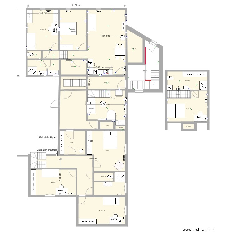Benney 1er étage Janv 2021. Plan de 0 pièce et 0 m2