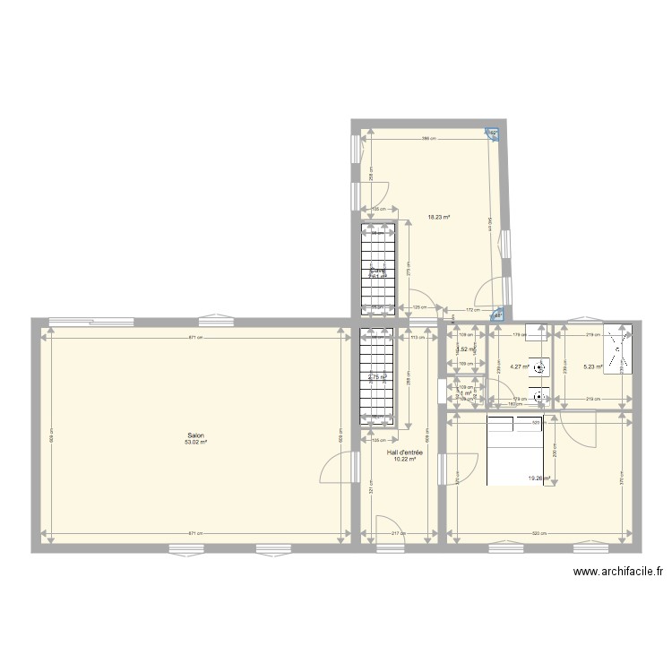 Modification Salle de bain WC. Plan de 0 pièce et 0 m2