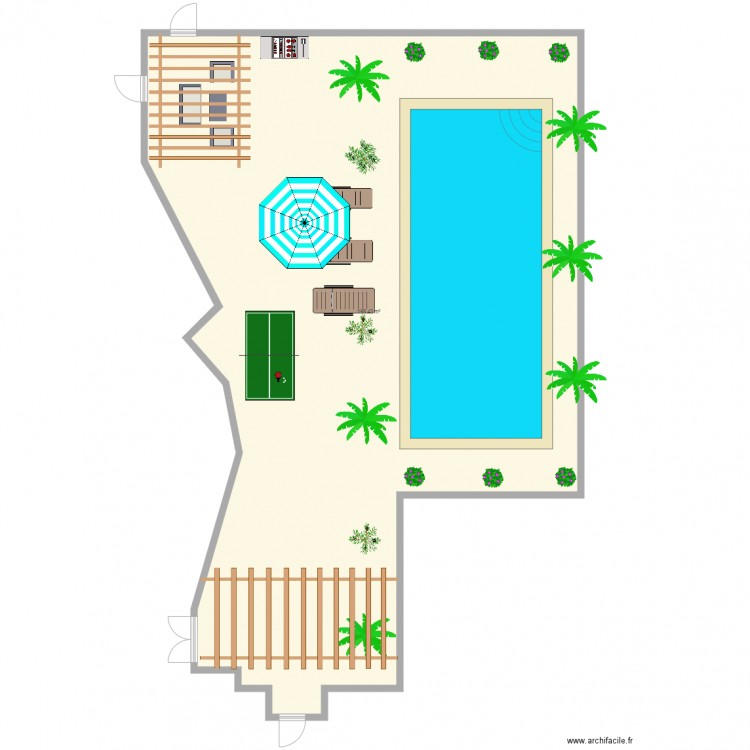 piscine terrasse. Plan de 0 pièce et 0 m2