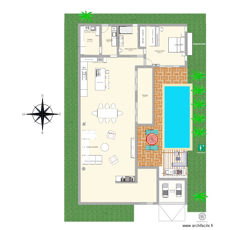 Serenis R21. Plan de 7 pièces et 195 m2