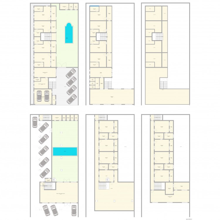 Hôtel 8 chambres. Plan de 0 pièce et 0 m2