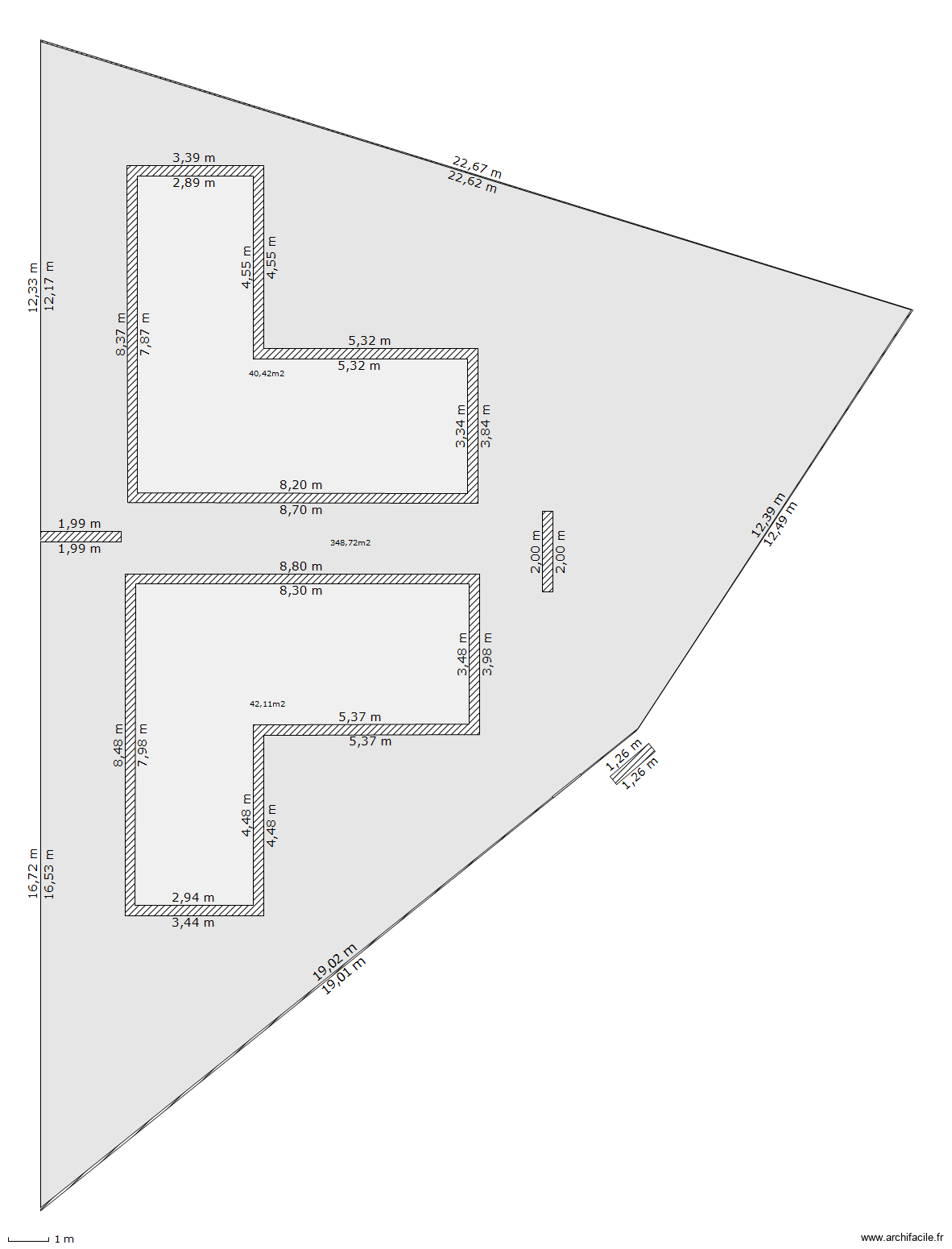 caram2. Plan de 3 pièces et 431 m2