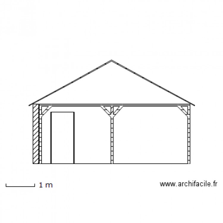 garage pignon 1.4. Plan de 0 pièce et 0 m2