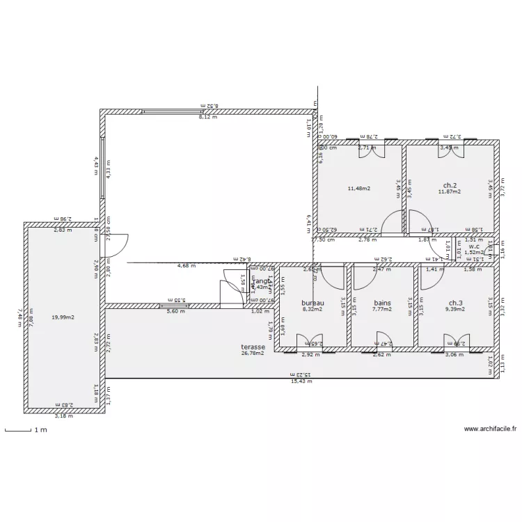 maison en bois. Plan de maison en bois. Plan de