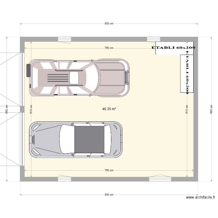 Garage 2019. Plan de 0 pièce et 0 m2