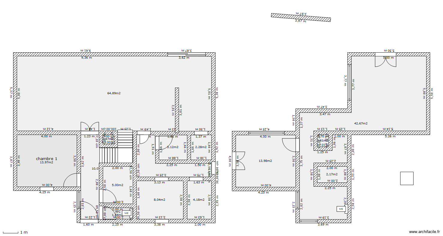 projet maison bbc. Plan de 15 pièces et 180 m2