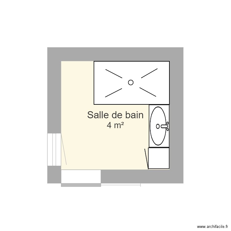Salle de bain du bas. Plan de 0 pièce et 0 m2