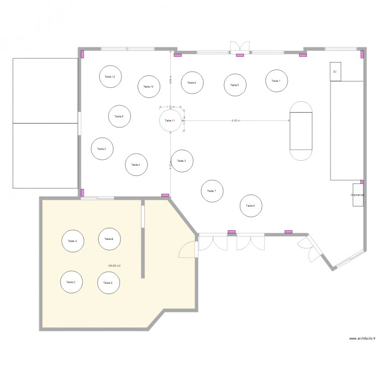 Plan de la salle3. Plan de 0 pièce et 0 m2
