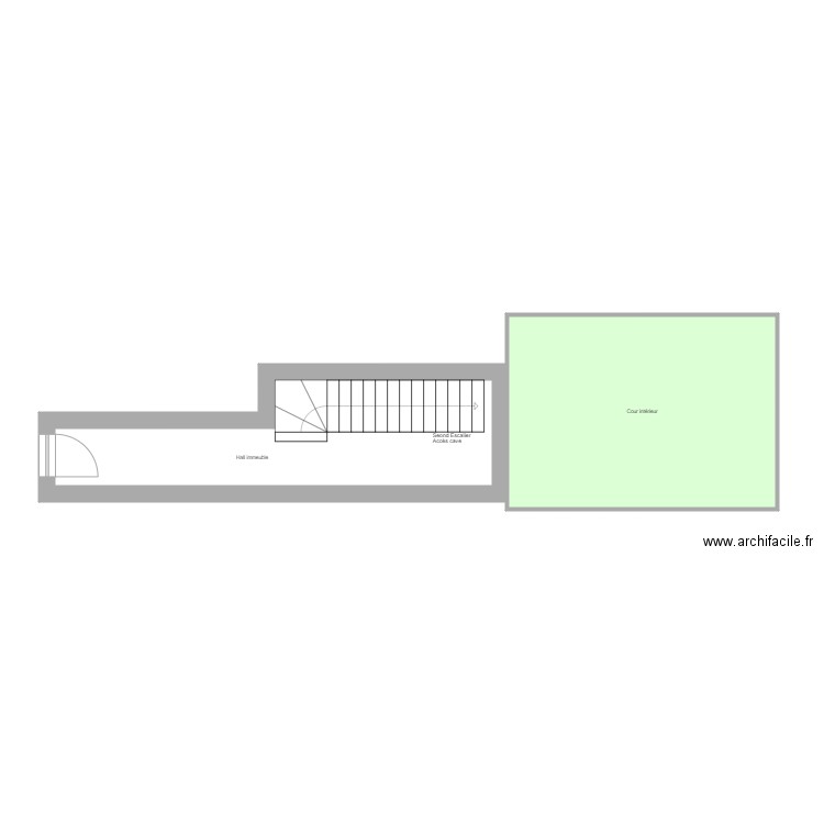 Verdeil Etage 0. Plan de 2 pièces et 39 m2