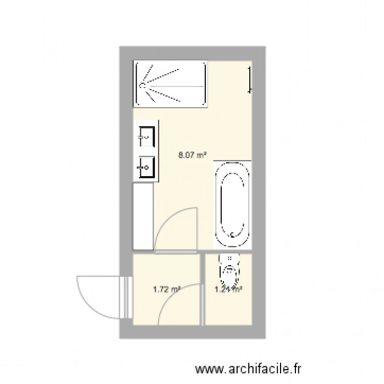 salle de bain Lagarrigue 3. Plan de 0 pièce et 0 m2