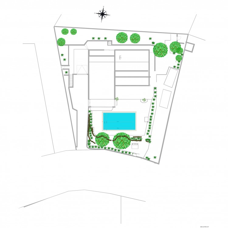 terrasse piscine 2. Plan de 0 pièce et 0 m2
