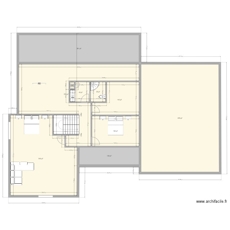 etage 2. Plan de 10 pièces et 277 m2