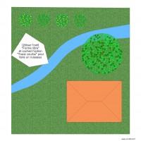 Plan de terrain avec ruisseau