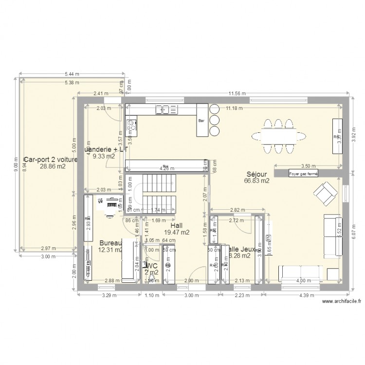 Maison RDC 26 10x14. Plan de 0 pièce et 0 m2