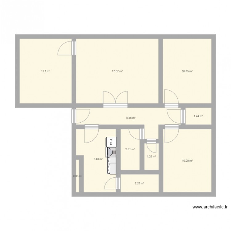 Appartement F4 Morangis. Plan de 0 pièce et 0 m2