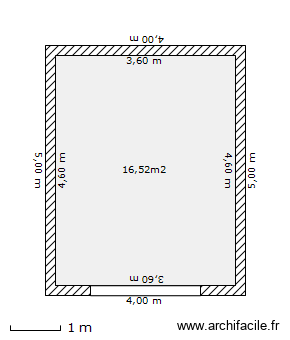 ABRI DE JARDIN/ CABROL. Plan de 1 pièce et 17 m2