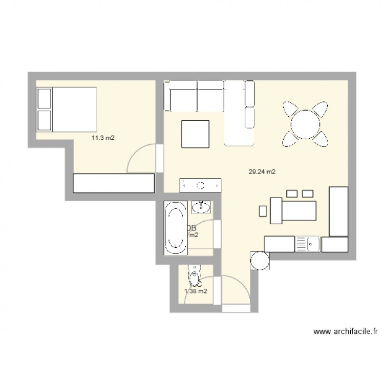 plan appartement 24 m2