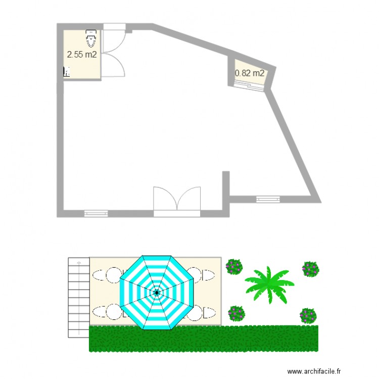 Plan terrasse. Plan de 0 pièce et 0 m2