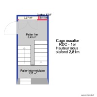 Cage escalier RDC - 1er L. Pasteur